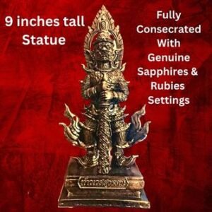 Thao Wessuwan Bucha 9 INCHES TALL - With Rubies and Gemstones
