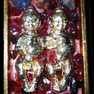 Twin Kumantong Amulet With Gemstones