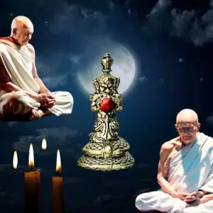 Full Moon Rahu Om Chan 3 CM Amulet